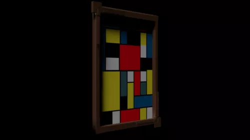 Art Painting Piet Mondrian 3d model Art Painting Piet Mondrian 3d model