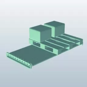 Pallet Floor Conveyor 3d model