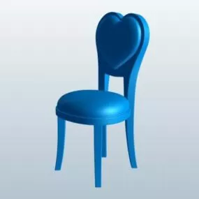 Wood Parlor Chair 3d model