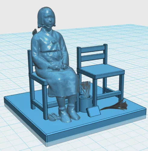 Girl Character With Earring 3d model
