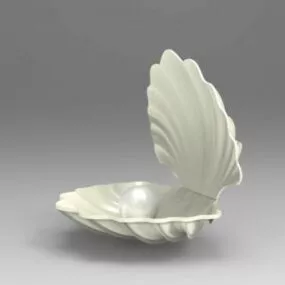 Pearl In Sea Shell 3d model