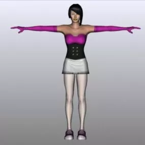 Peggy Girl Rigged Animated 3d model