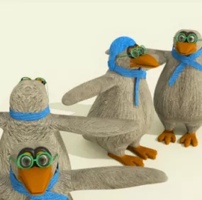 Cute Penguin Cartoon 3d model