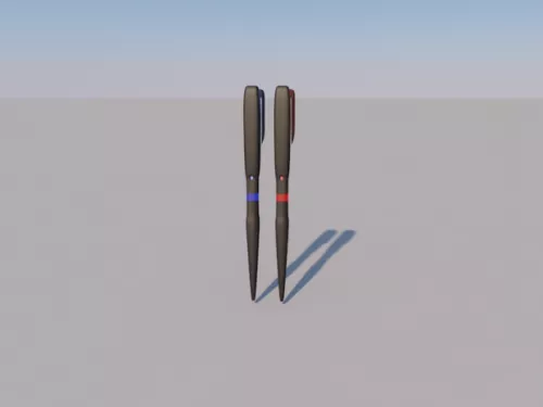 Two Pens 3d model Two Pens 3d model