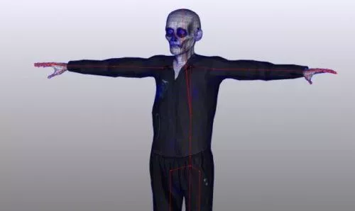 Phycho Zombie Cop Character 3d model Phycho Zombie Cop Character 3d model