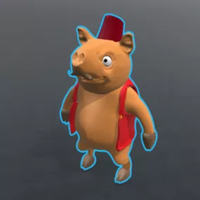 Pigman Cartoon Character 3d model