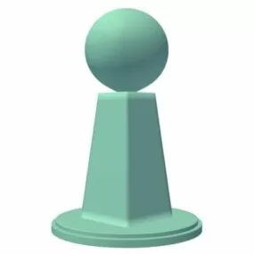 Stone Pillar Sphere 3d model