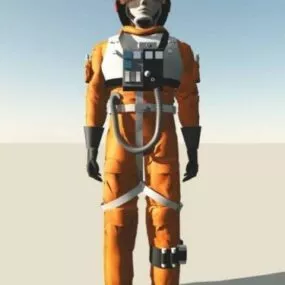 Pilot Character 3d model