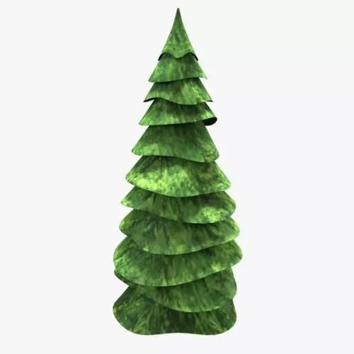 Snow Falling On Christmas Tree 3d model
