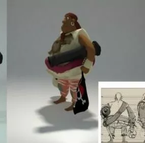 Pirate Character 3d model
