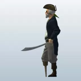 Pirate Captain Man 3d model