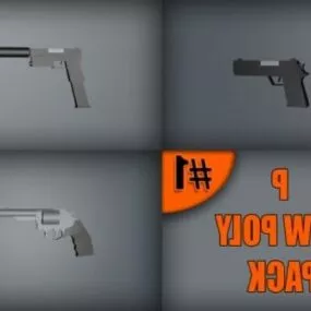 Pistol Lowpoly Collection 3d model