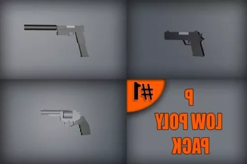 Pistol Lowpoly Collection 3d model Pistol Lowpoly Collection 3d model
