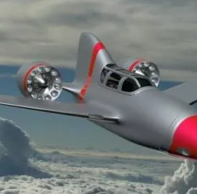 Air Plane 2 Seats 3d model