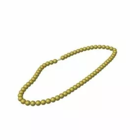 Plastic Beaded Necklace 3d model
