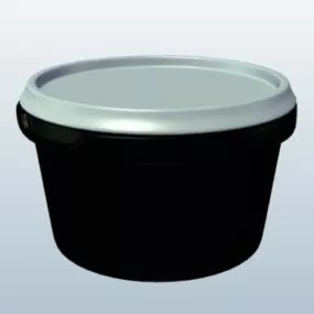 Plastic Salad Container Box 3d model