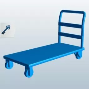 Platform Truck Lowpoly 3d model