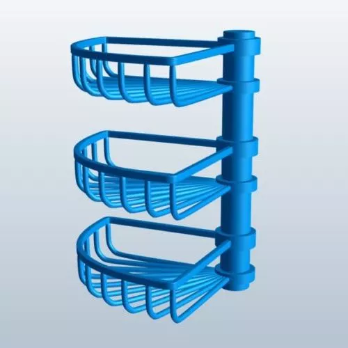 Iron Pole Shower Caddy 3d model Iron Pole Shower Caddy 3d model