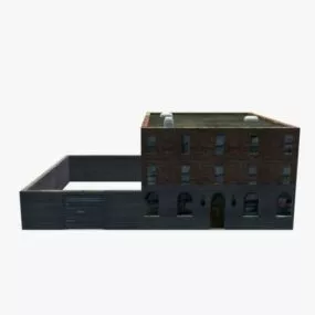 Police Station Building 3d model