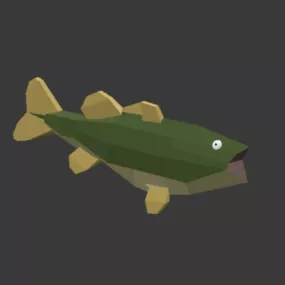 Poly Bass Fish 3d model