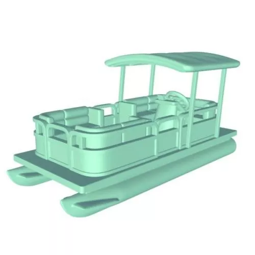 Chinese Wooden Boat Traditional 3d model