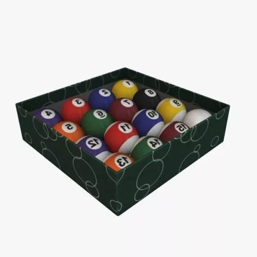 Pool Balls In Box 3d model Pool Balls In Box 3d model