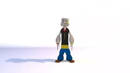 Popeye Sailor Character 3d model Popeye Sailor Character 3d model