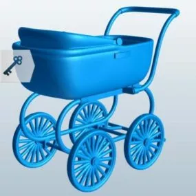 Pram Uncovered Vehicle 3d model