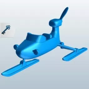 Propeller Snowmobile 3d model