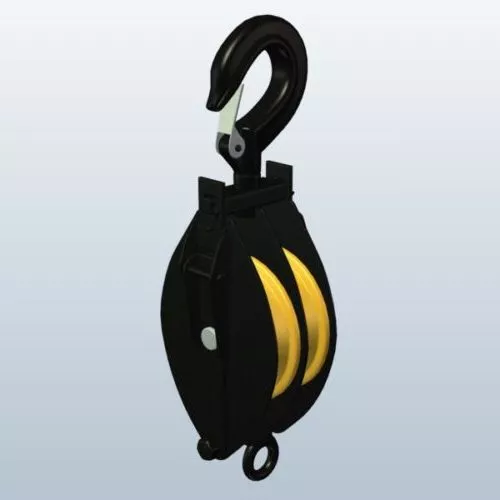 Black Iron Pulley Hook 3d model Black Iron Pulley Hook 3d model
