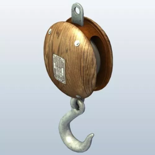 Iron Pulley Hook 3d model Iron Pulley Hook 3d model
