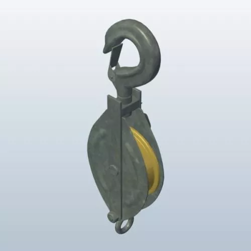 Rustic Padlock And Key 3d model