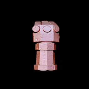 Punch Hellboy Sculpt 3d model