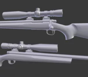 R-700 Tactical Gun 3d model