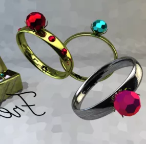 Diamond Golden Ring 3d model