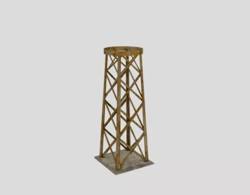 Alien Tower With Landscape 3d model