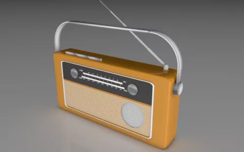 Rustic Old Radio 3d model