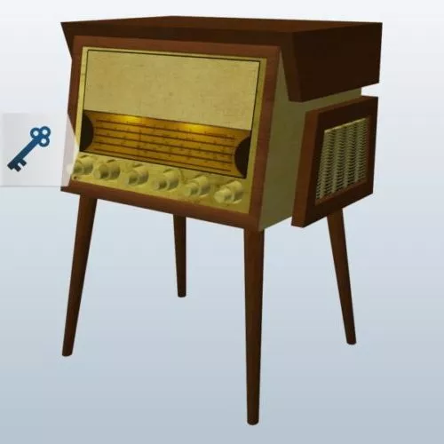 Vintage Radiogram Furniture 3d model Vintage Radiogram Furniture 3d model