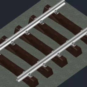 Train Rail 3d model