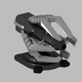 Rail Gun Sci-fi Weapon 3d model