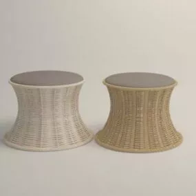 Rattan Seat Furniture 3d model