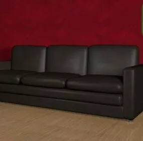 Realistic Leather Sofa 3d model