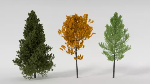 Realistic Trees Collection 3d model Realistic Trees Collection 3d model