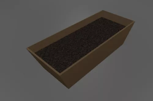 Rectangle Terracotta Potted 3d model Rectangle Terracotta Potted 3d model