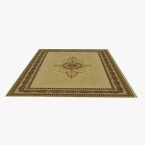 Rectangular Old Rug 3d model