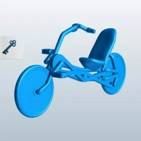 Recumbent Vintage Bicycle 3d model