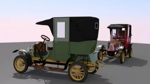 Renault Ag1906 Vintage Car 3d model Renault Ag1906 Vintage Car 3d model