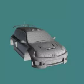 Renault Clio Car Lowpoly 3d model