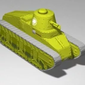 Renault Nc27 Ww1 Tank 3d model