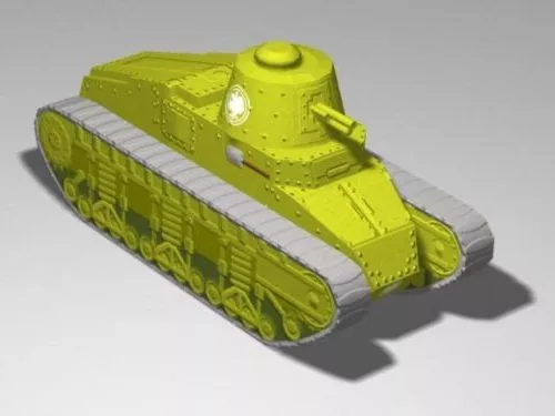 Renault Nc27 Ww1 Tank 3d model Renault Nc27 Ww1 Tank 3d model